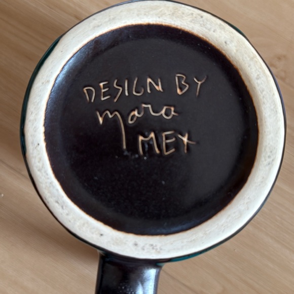 MARA STONEWARE MULTICOLORED “FISH IN SEA” 16Oz HANDCRAFTED MUG - Picture 9 of 9